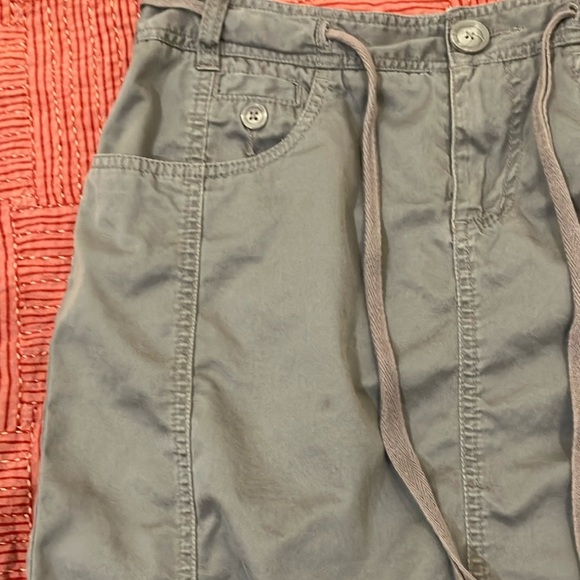 Jacob women’s size 7/8 Gray Cargo Mini Skirt Tie Front - Picture 9 of 11